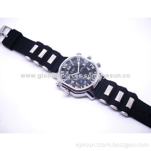 Spy Gadget Watch Camera, H.264/30fps, 1,280 x 720P Mini USB/Supports Video/Voice Recorder/PhotoNew